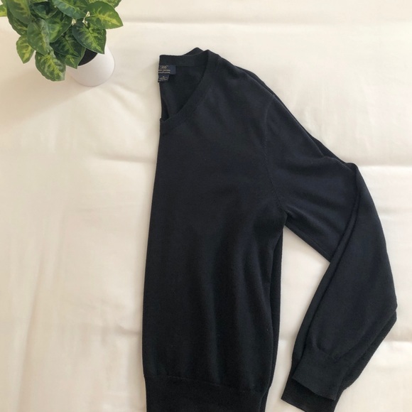 Men’s Brooks Brothers V-Neck Sweater Black Medium - Picture 4 of 4